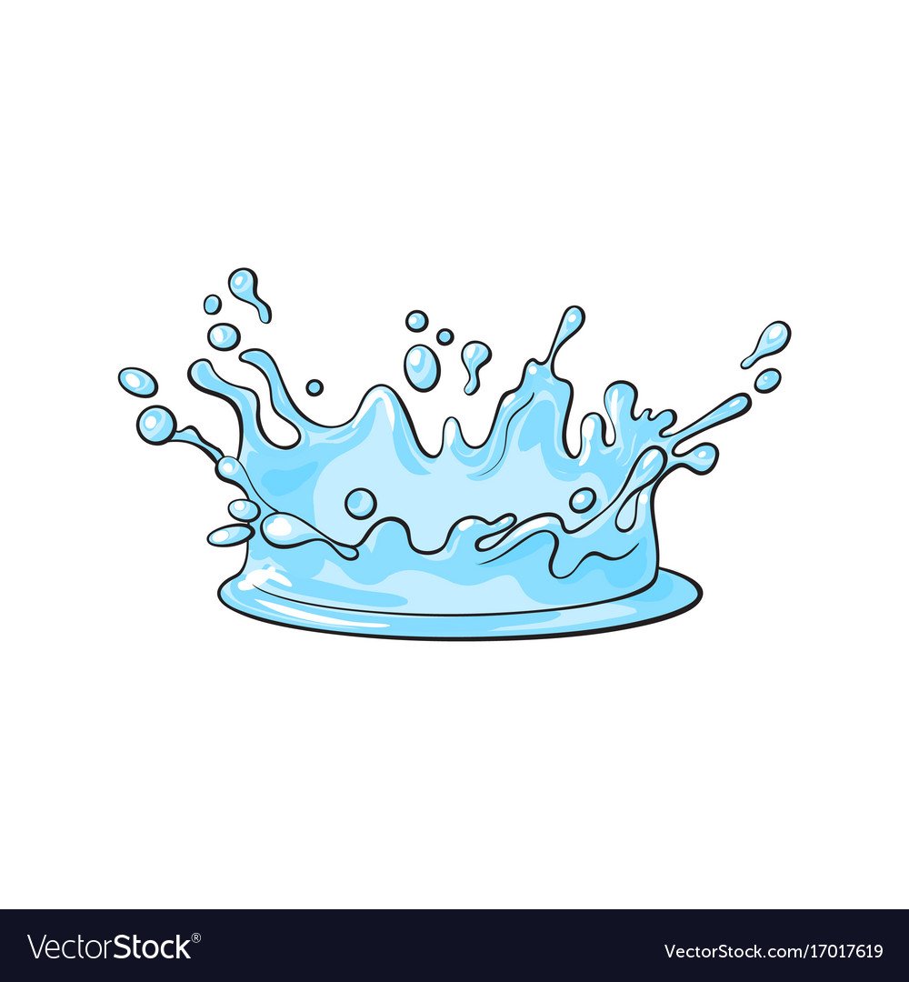 Брызги воды мультяшные