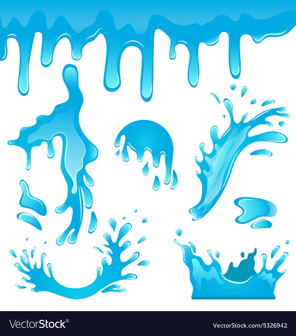 Потеки воды на прозрачном фоне