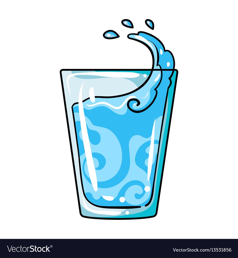 Стакан воды мультяшный