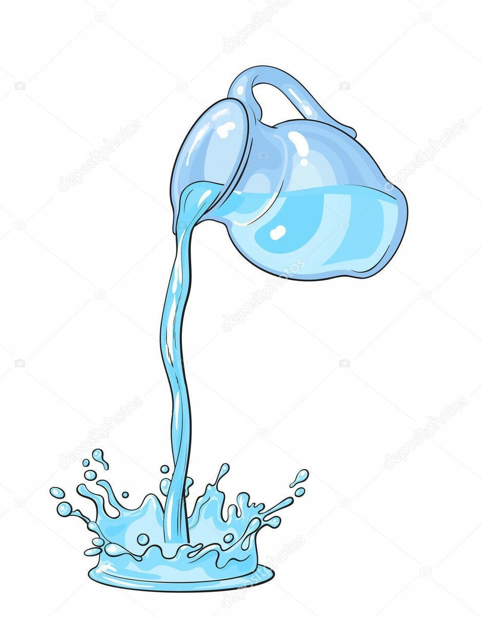 Вода льётся из кувшына
