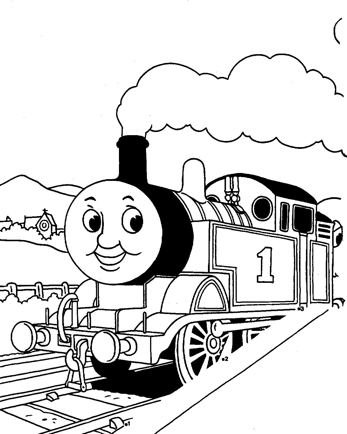 Паровоз Томас разукрашка