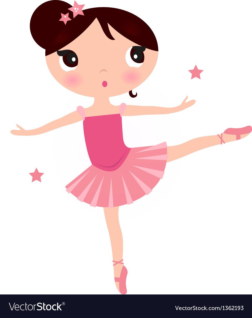 Балерина на белом фоне мульт