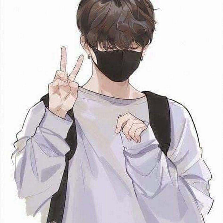 Чонгук в маске рисунок