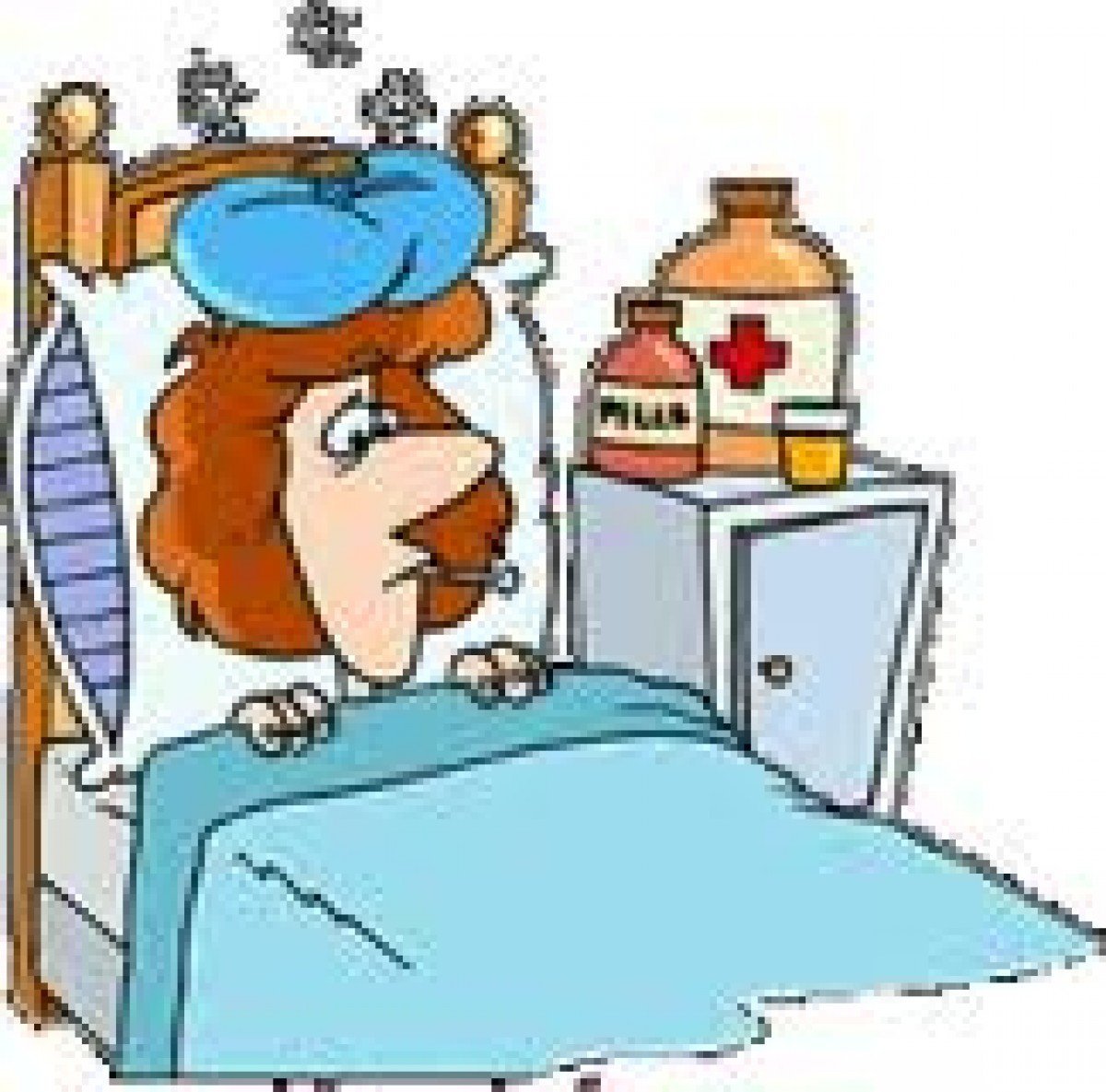 Человек с градусником