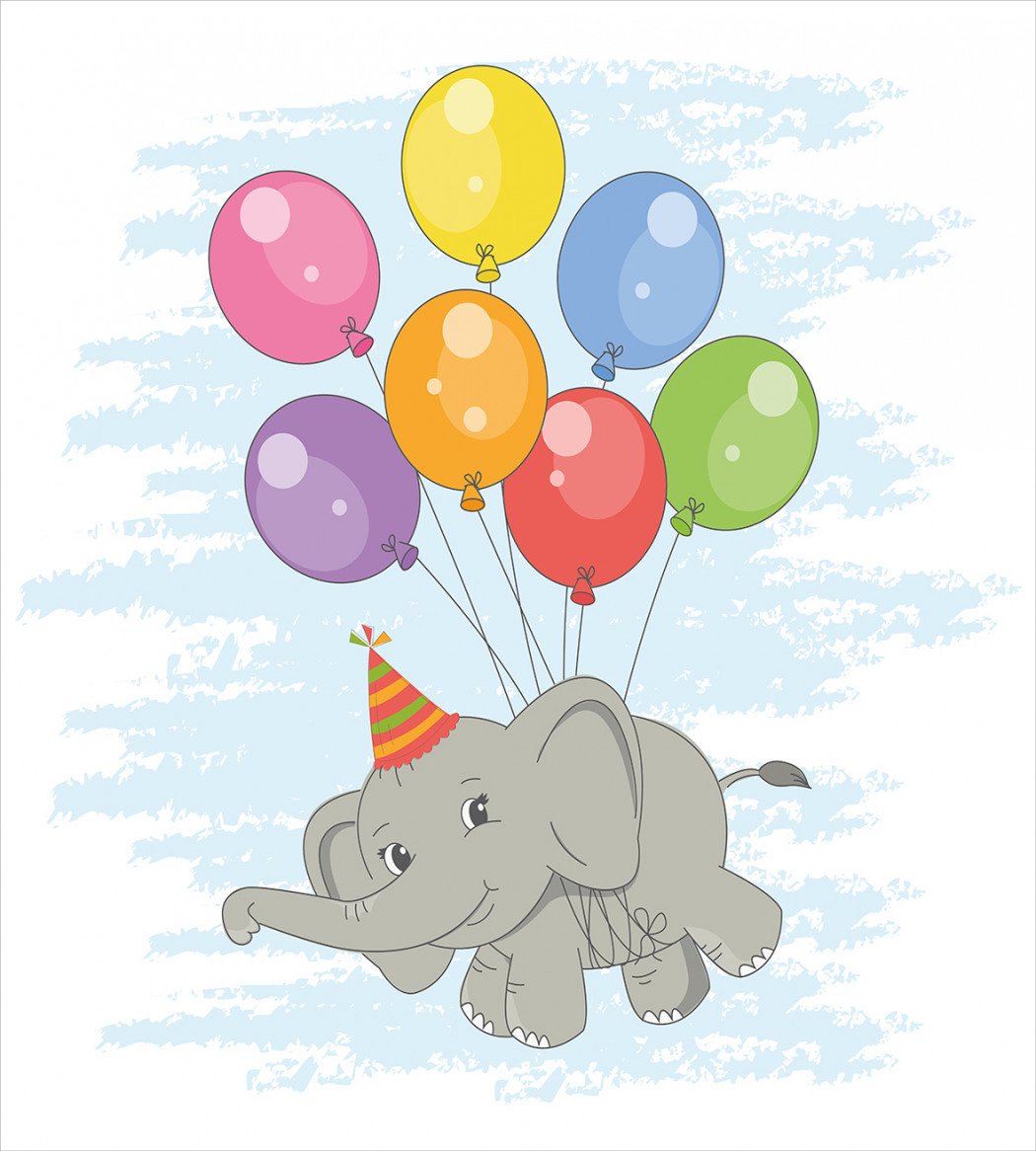 Слон на воздушных шариках