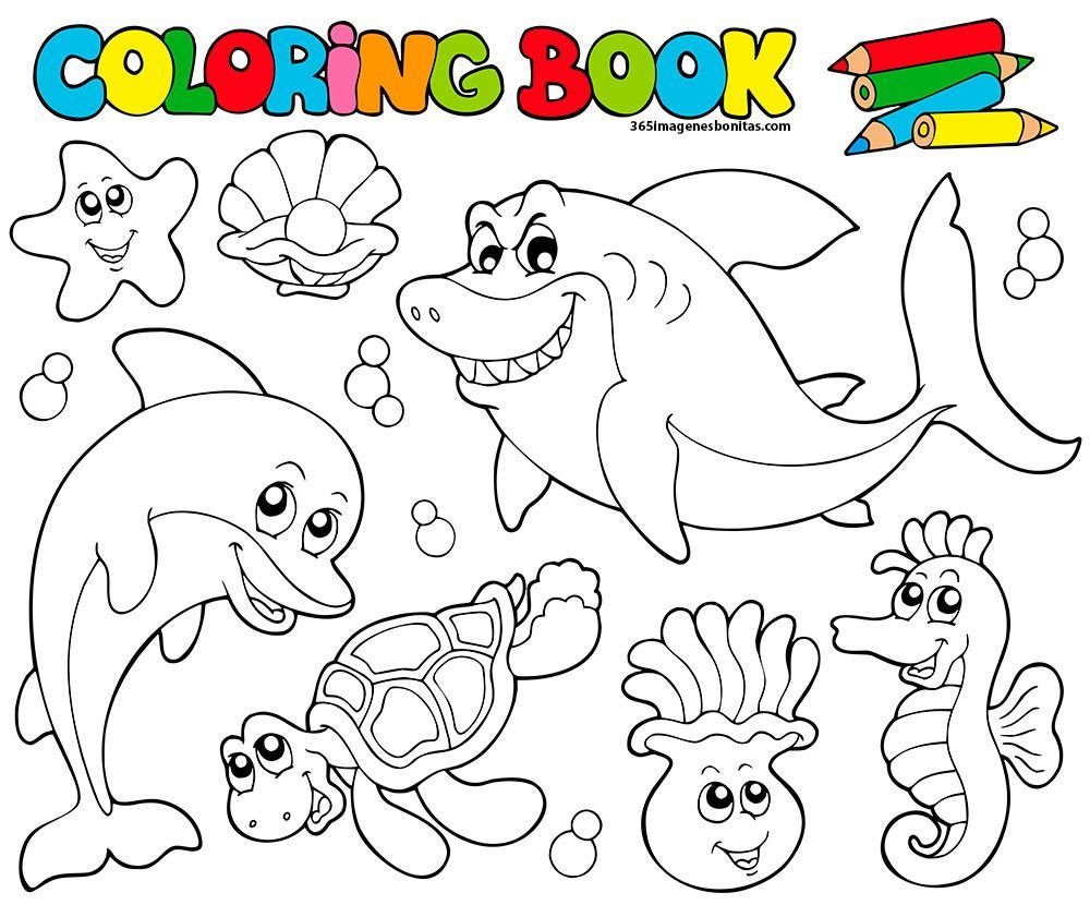 Морские обитатели раскраски для детей