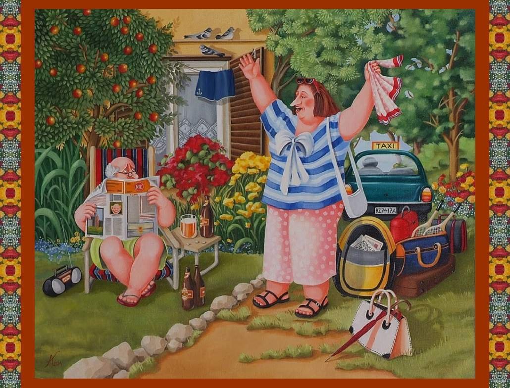 Мужчина в саду