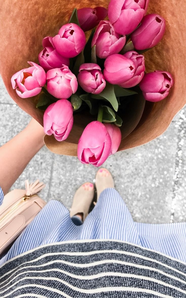 Розовые тюльпаны Эстетика