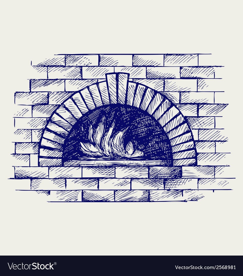 Каменная печь вектор