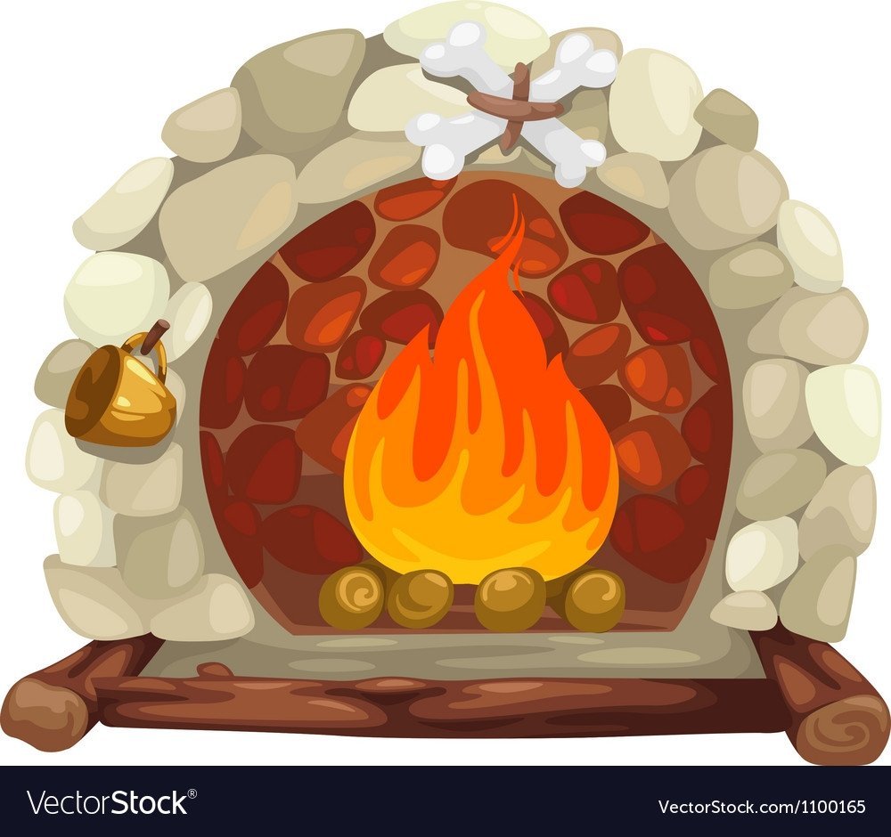 Очаг папы Карло в векторе