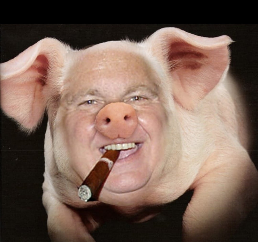 Свинья с сигаретой