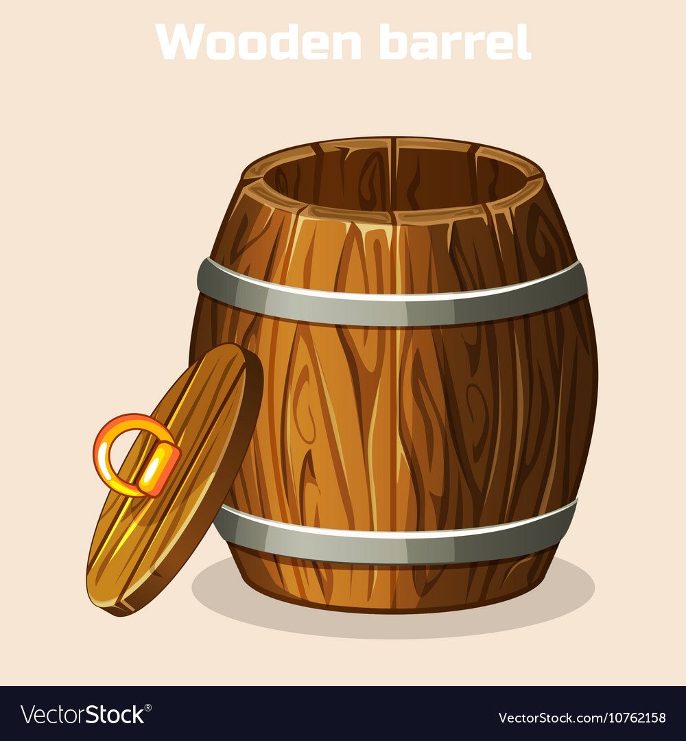 Деревянное ведро нарисовать