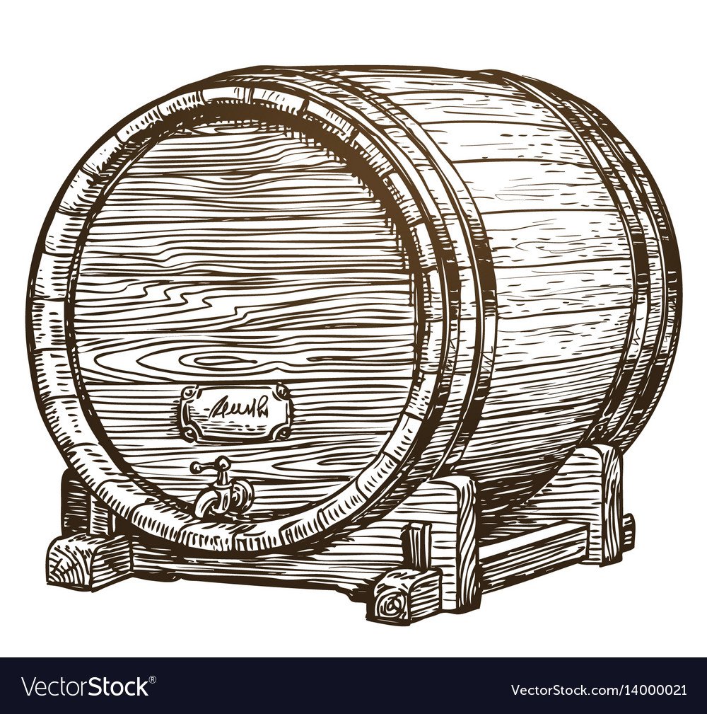Бочка набросок