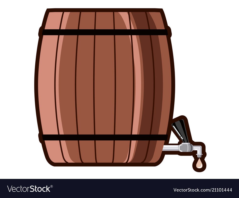 Бочка с краном вектор