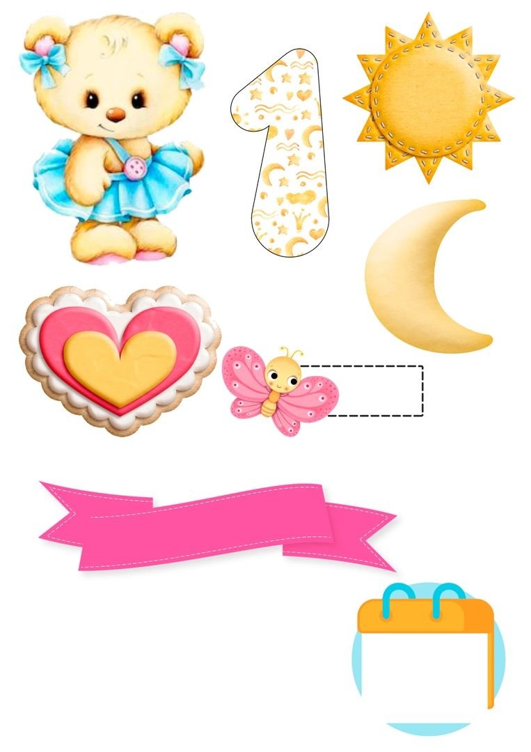 Вафельная картинка 1 годик