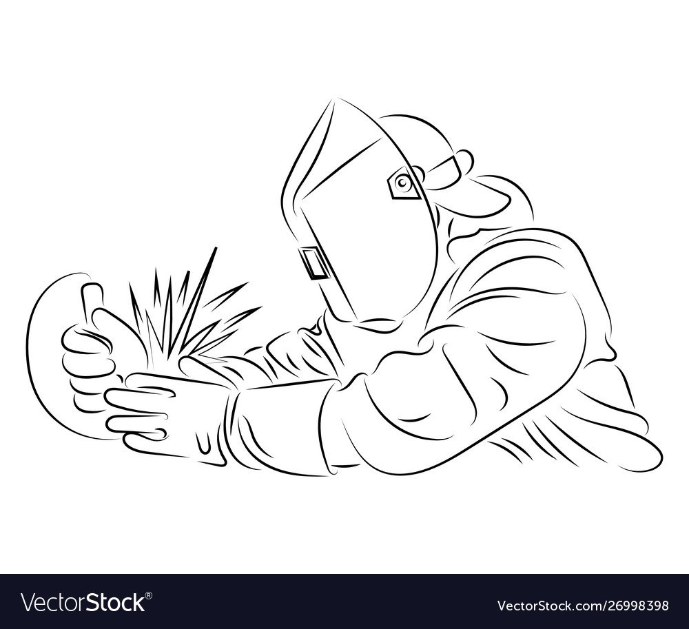 Сварщик набросок