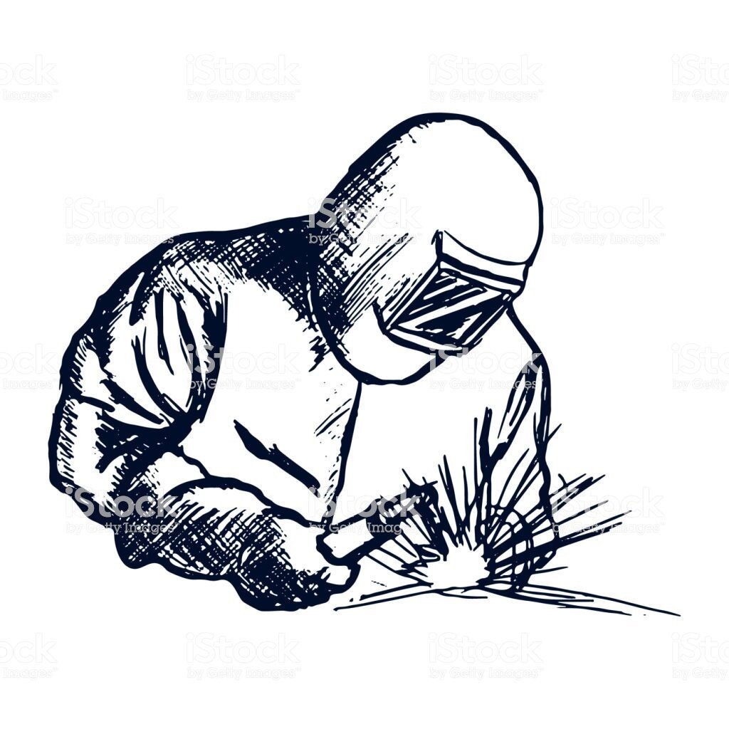 Сварщик рисованный