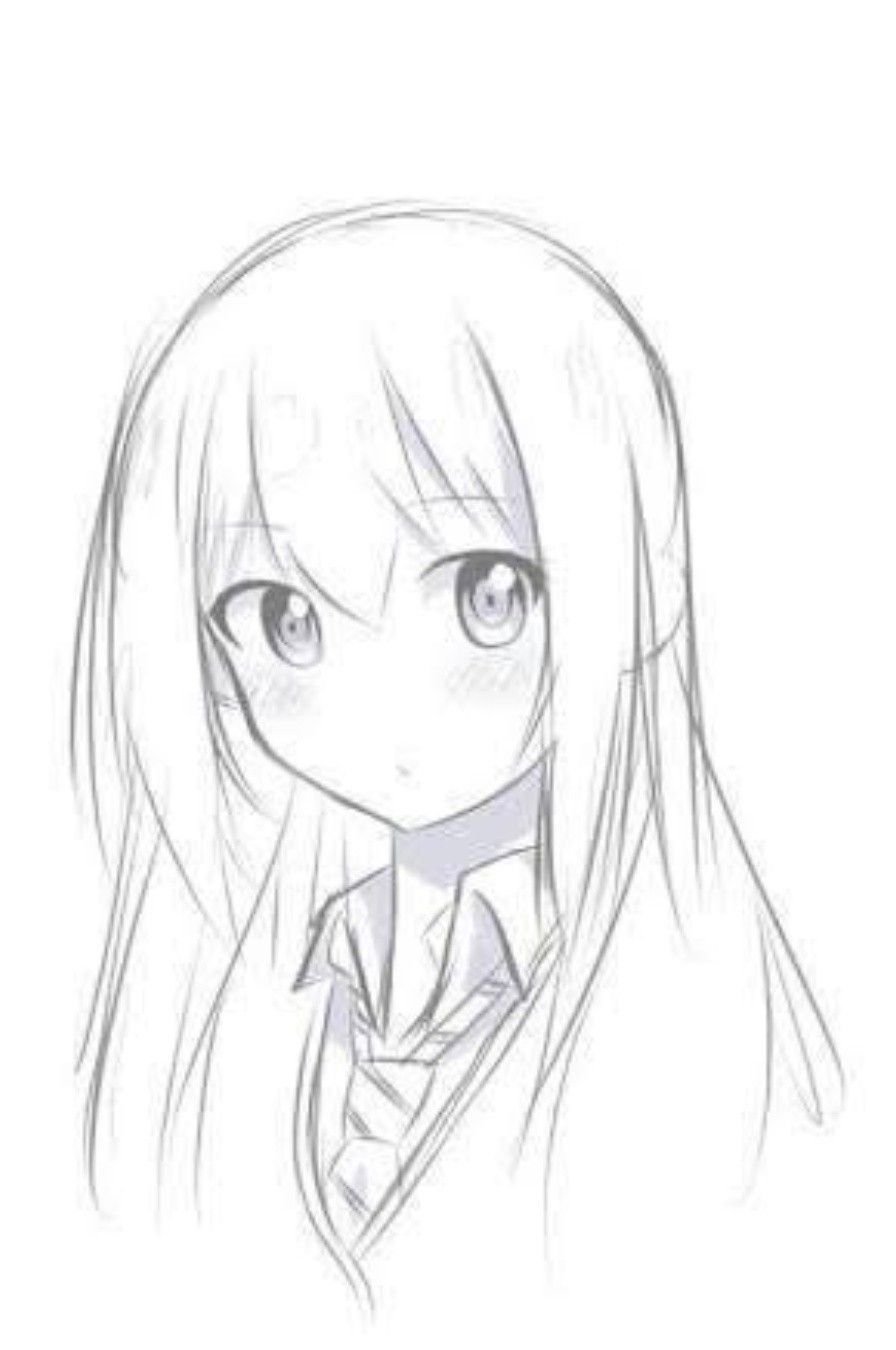 Картинки аниме девочек для срисовки