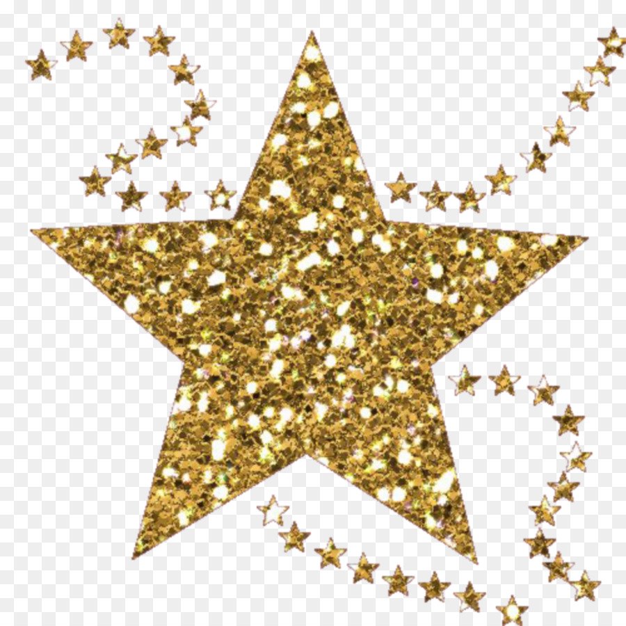 Золотые звезды и блестки