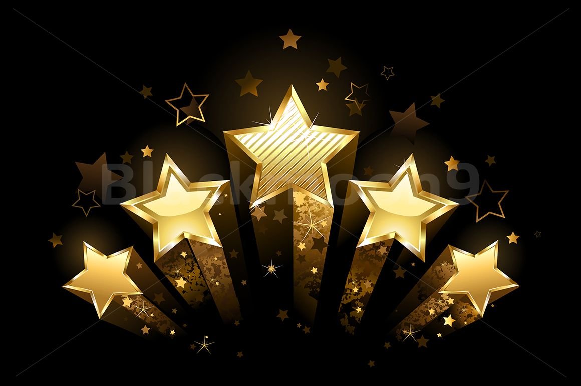 Звезды на золотом фоне
