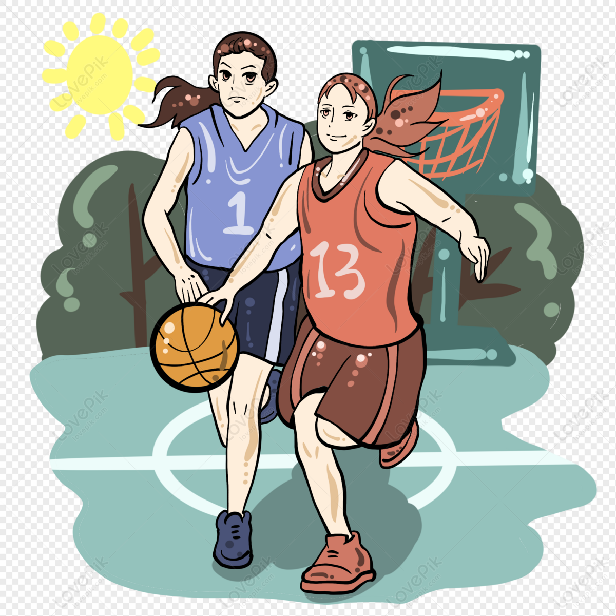 На соревнование баскетбольном рисунок