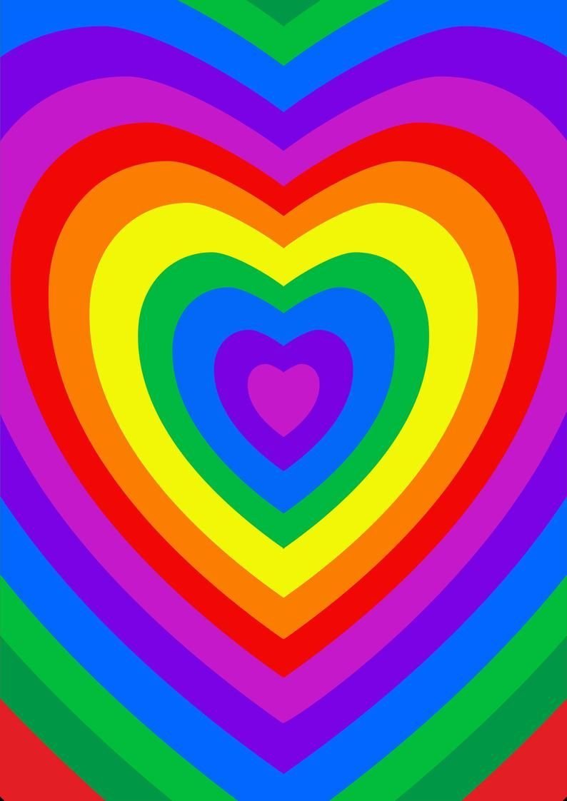 Сердечки много на одном листе