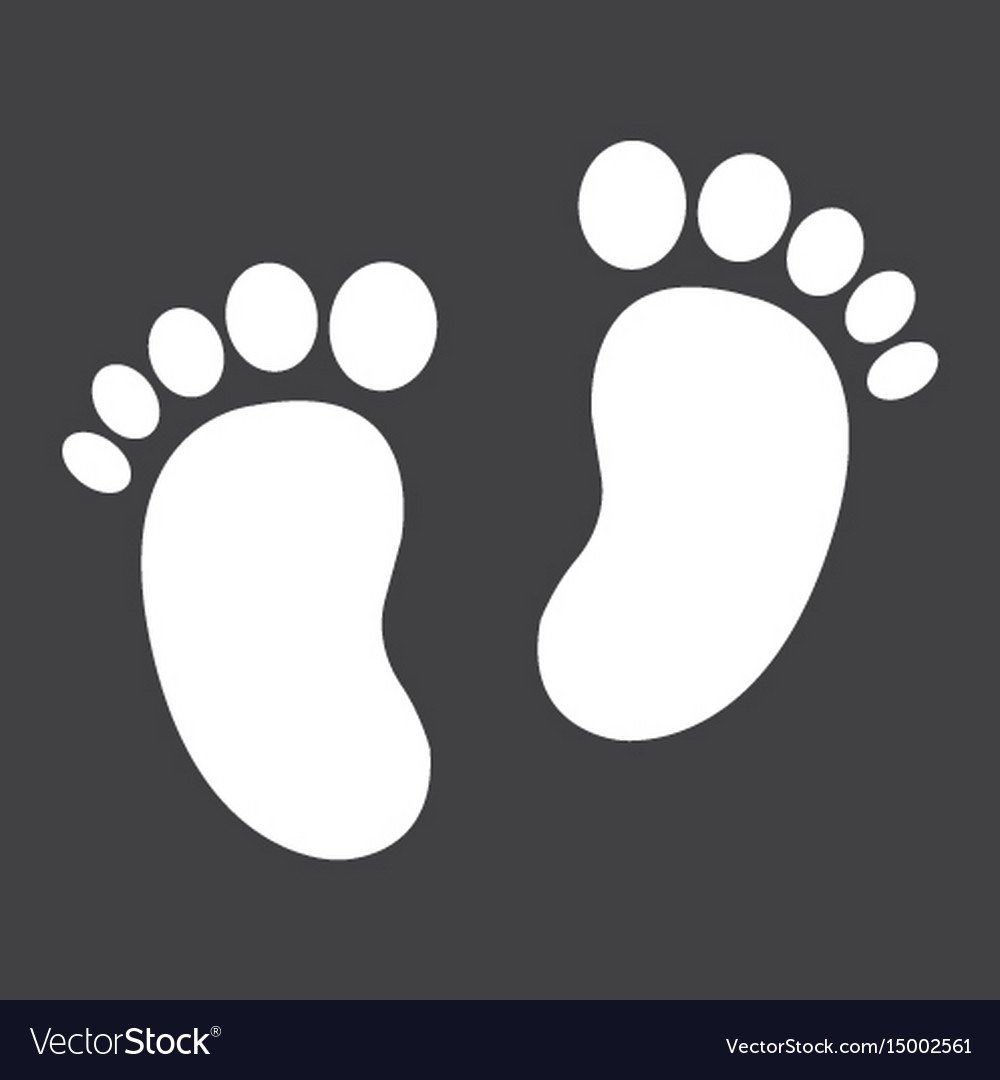 Трафарет ножки ребенка