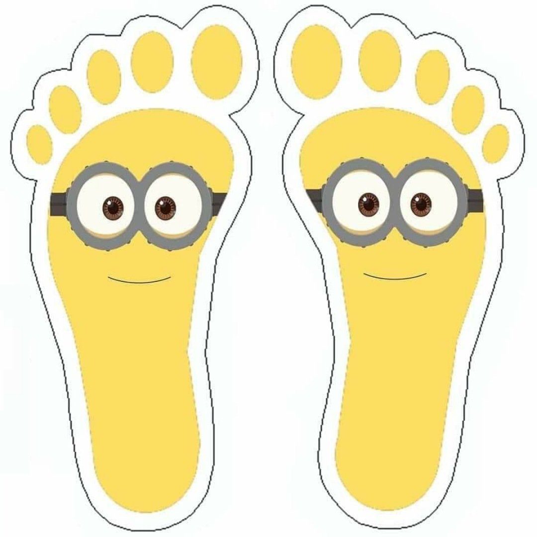 Веселые следы детей для занятия