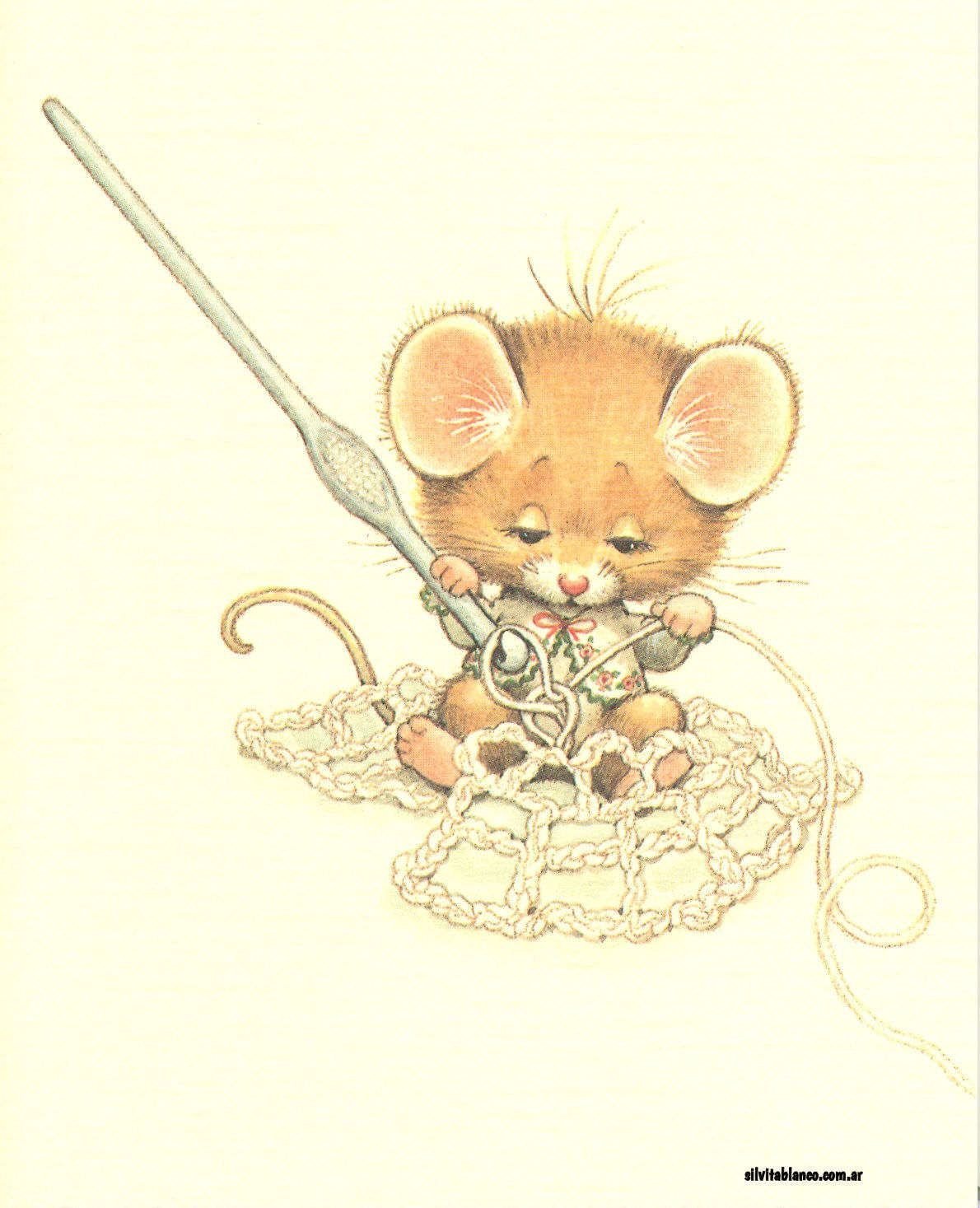 Открытка «мышка»