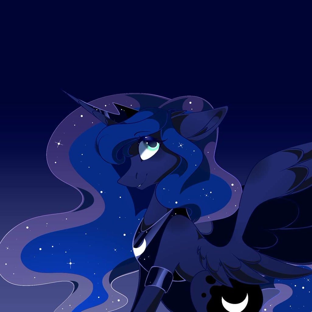 Лунная пони без шлема