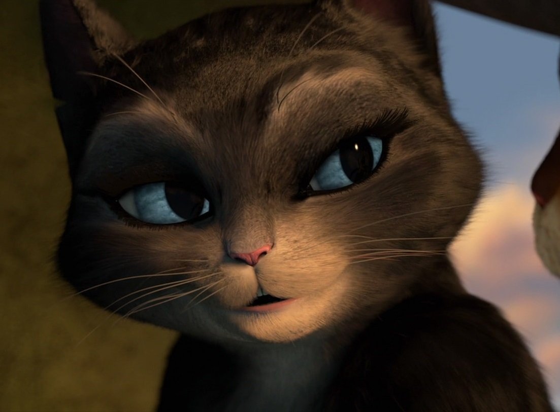 Кот из Шрека глаза