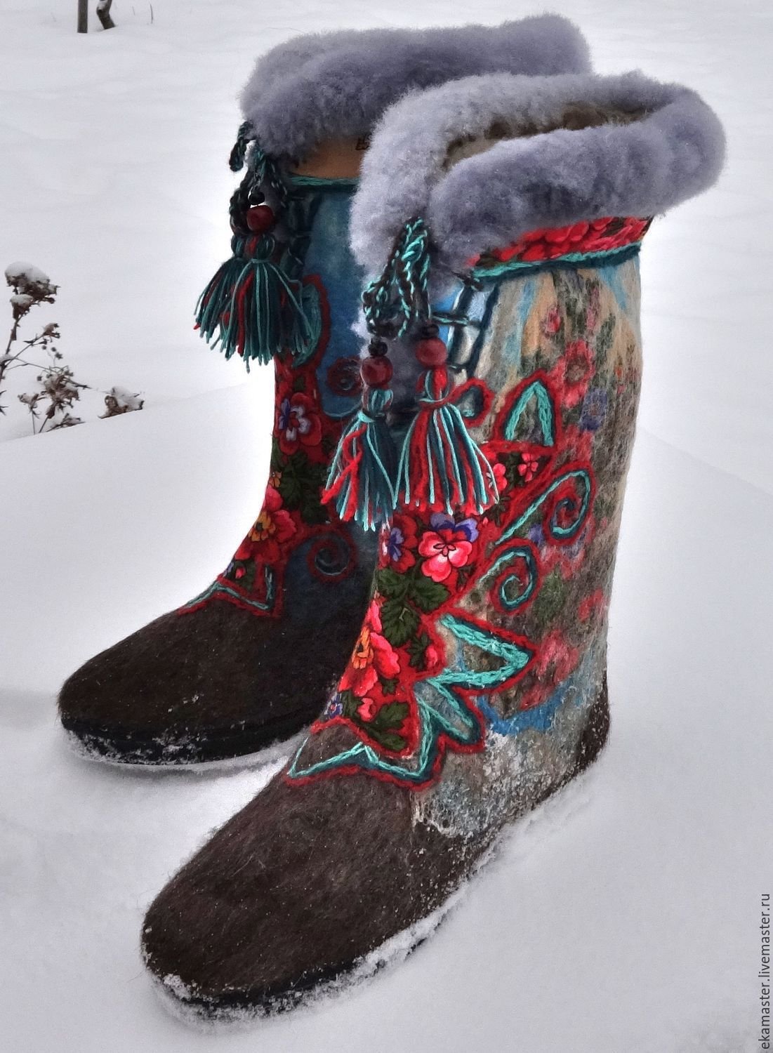 Валенки разрисованные
