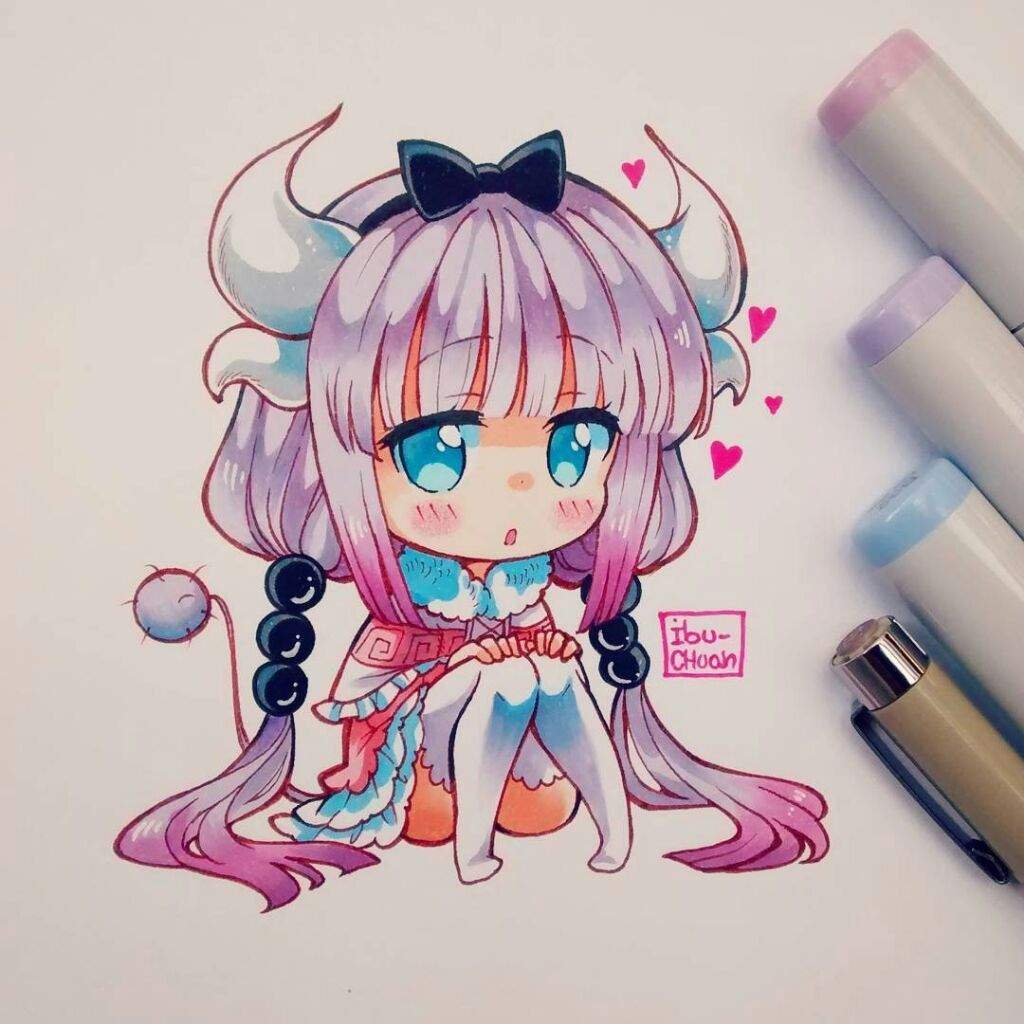 Милая девушка в стиле аниме