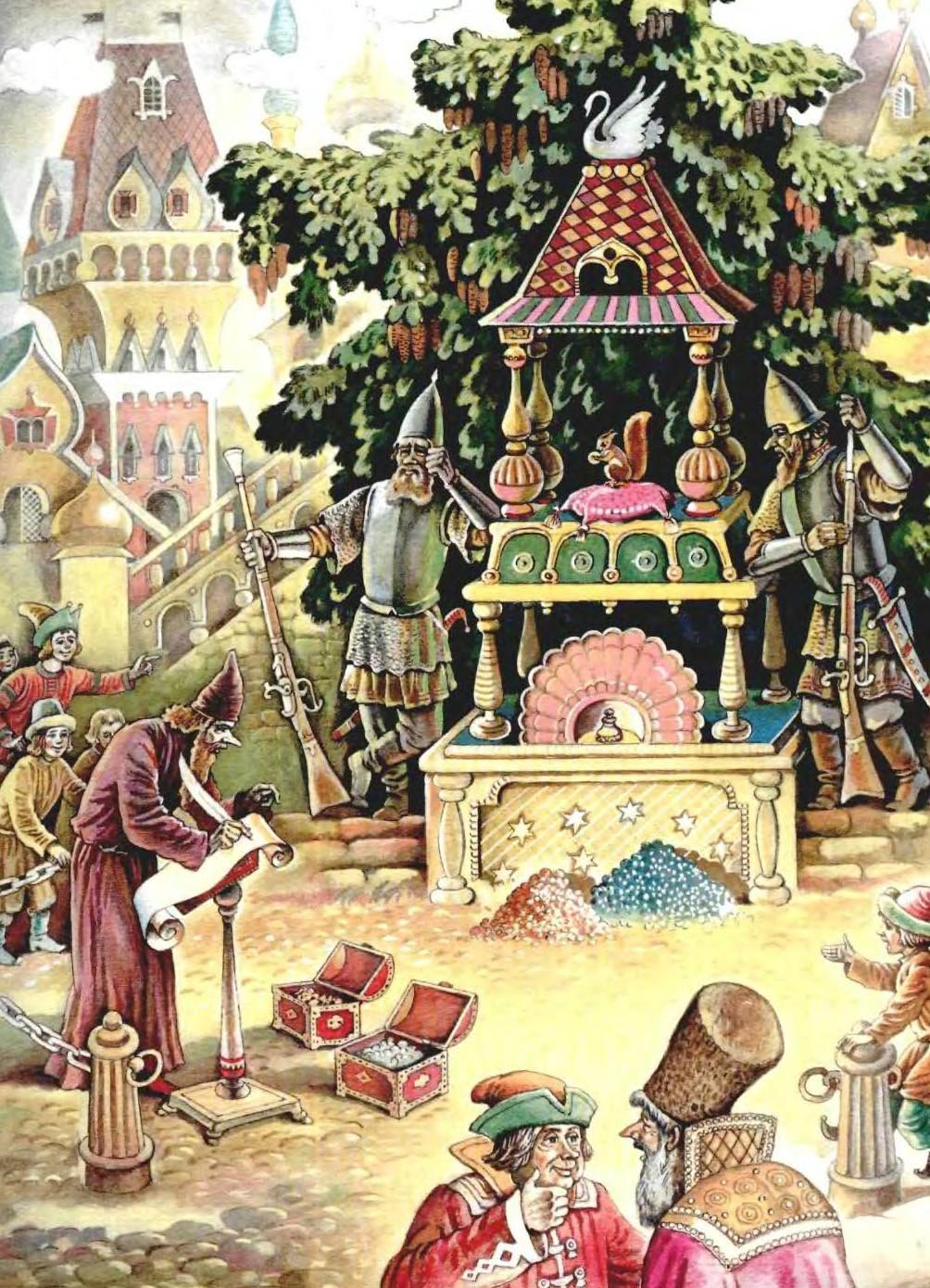 Конашевич иллюстрации к сказкам Пушкина о царе Салтане