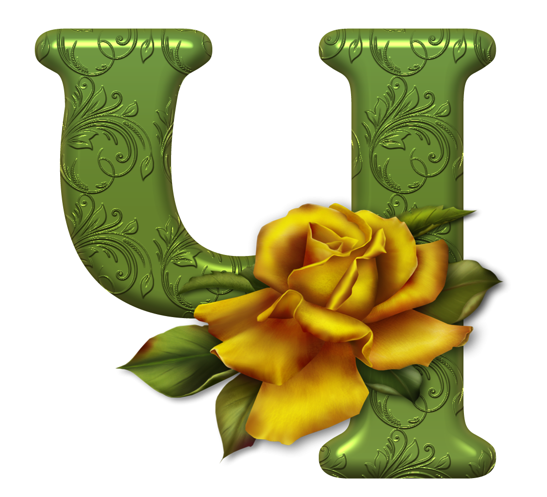 Красивые буквы с цветочками