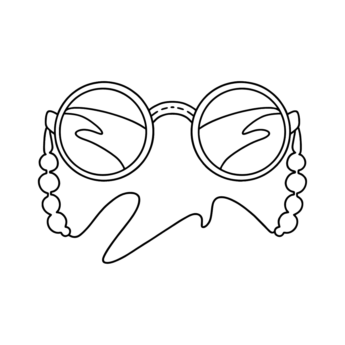 Очки раскраска для детей