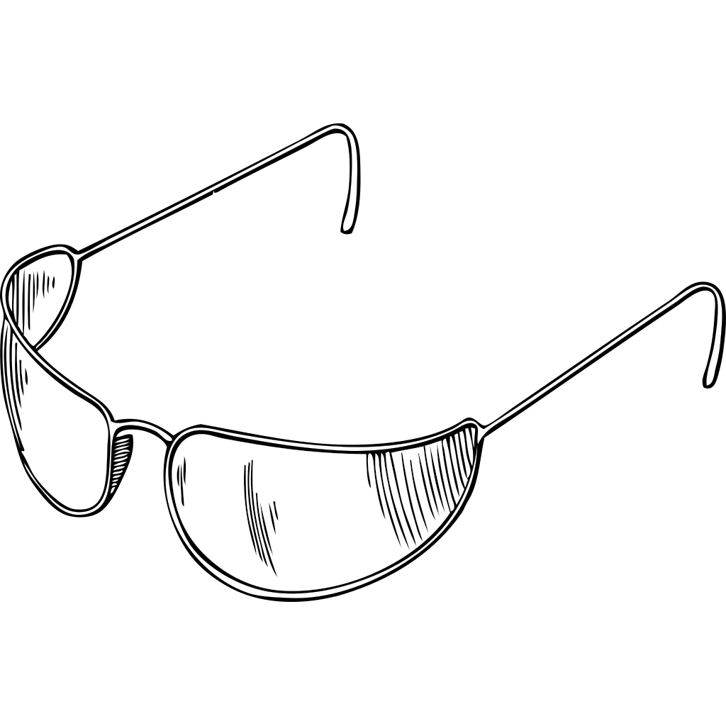 Нарисовать очки карандашом