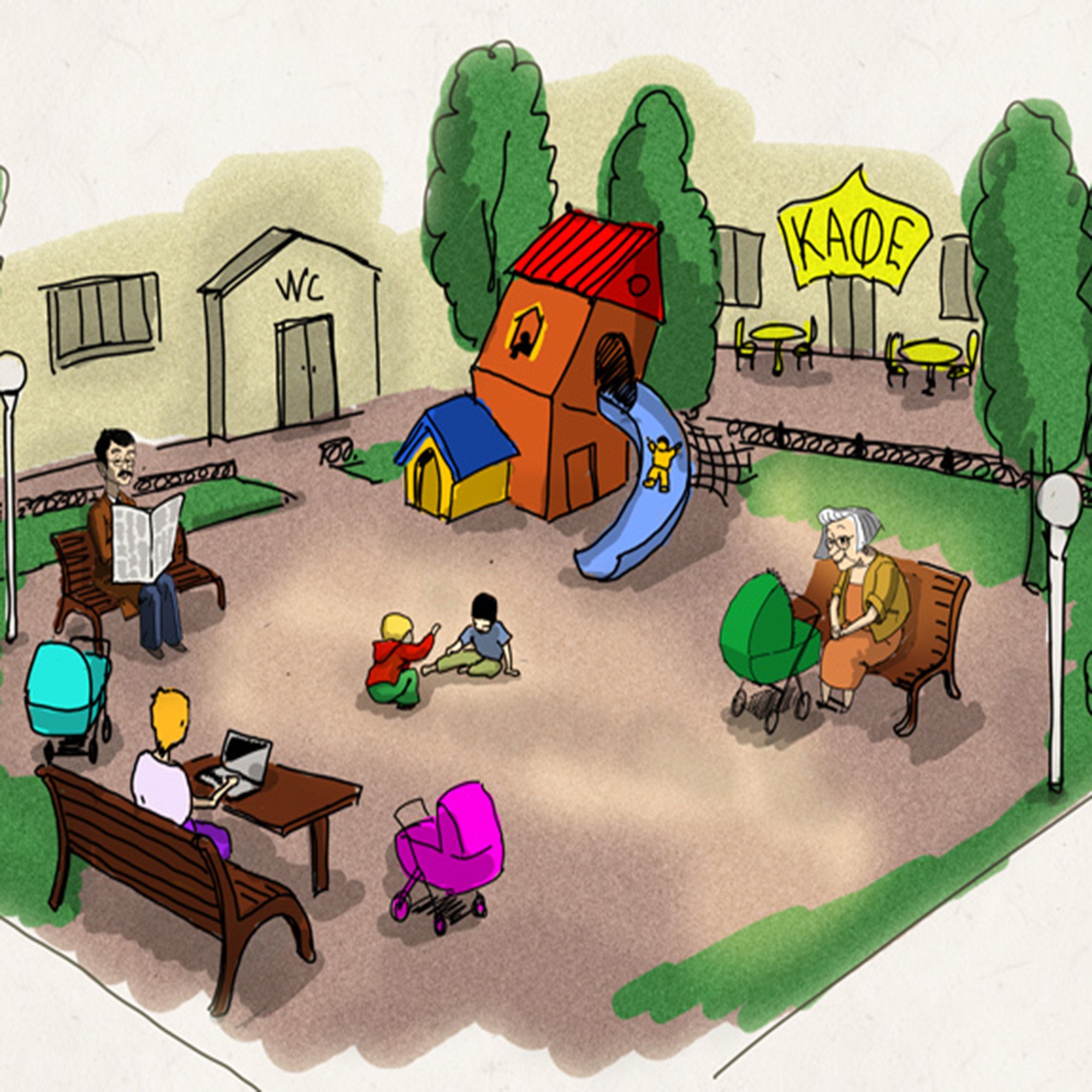 Мне понравился соседский двор. Дети во дворе. Двор мультяшный. Двор рисунок. Нарисовать двор.