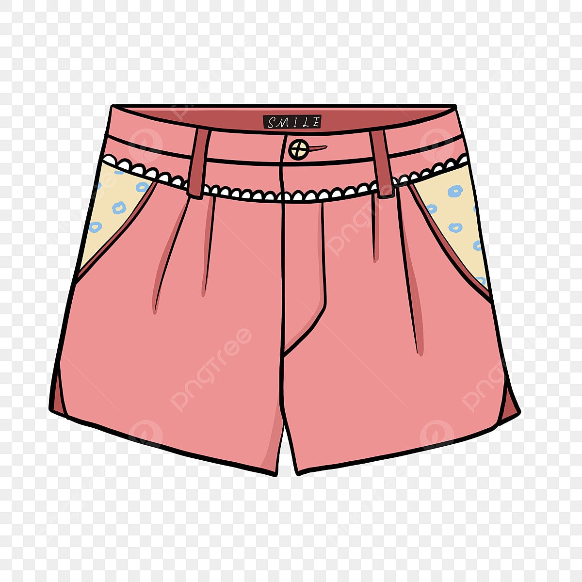 Шорты детские розовые рисунок