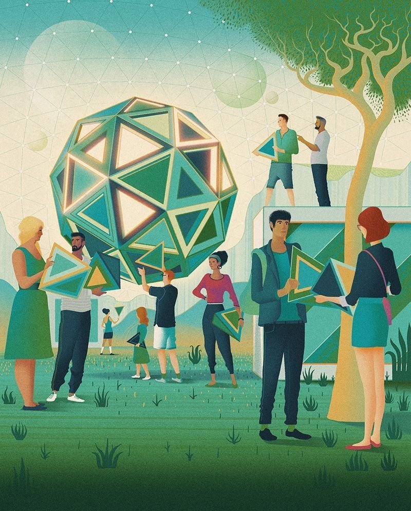 Общество иллюстрация