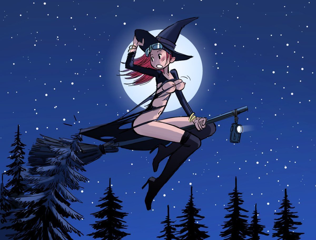 Колдунья на метле