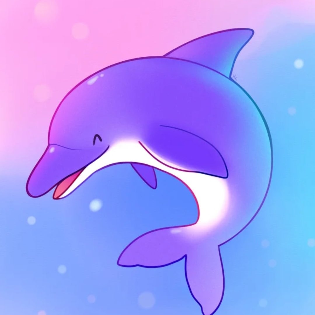 Дельфин мультяшный