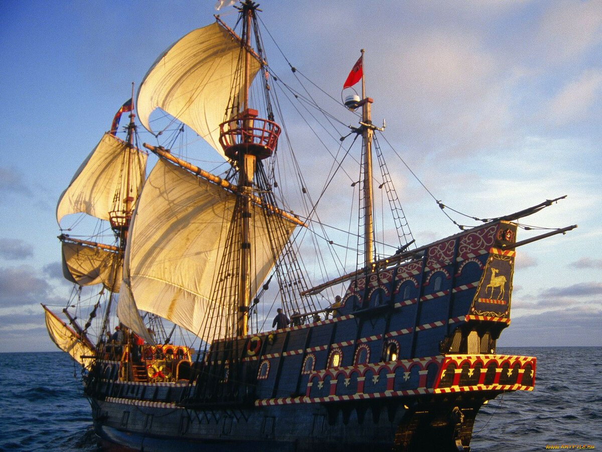 Фрэнсис Дрейк корабль Золотая Лань
