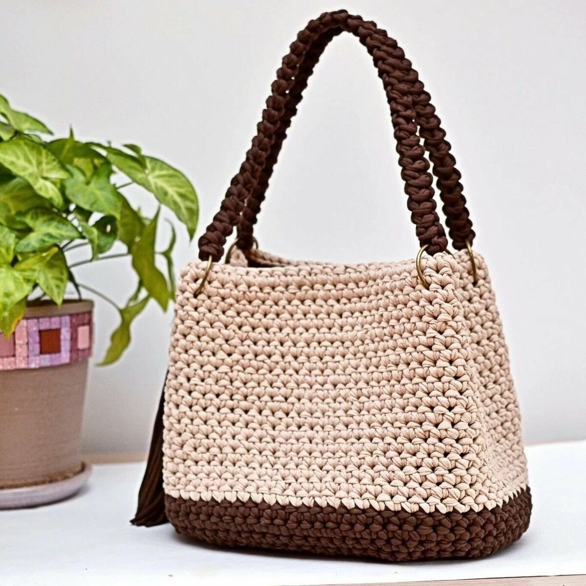 Вязаная сумка Прада