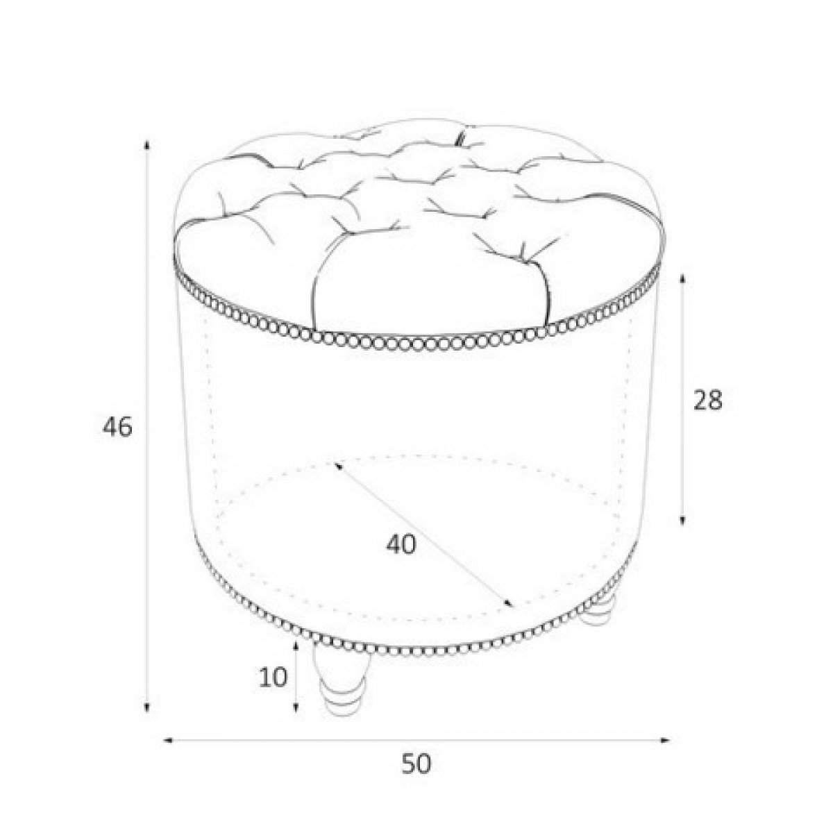 M02-BKN-0368 пуф большой открывающийся