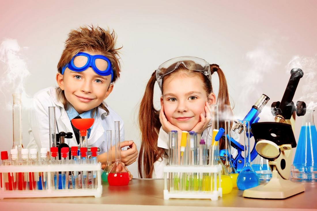 Химическая лаборатория мультяшная