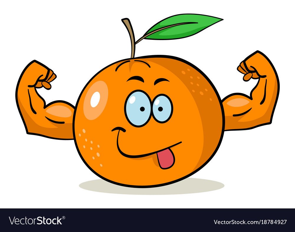 Мандарины мультяшные