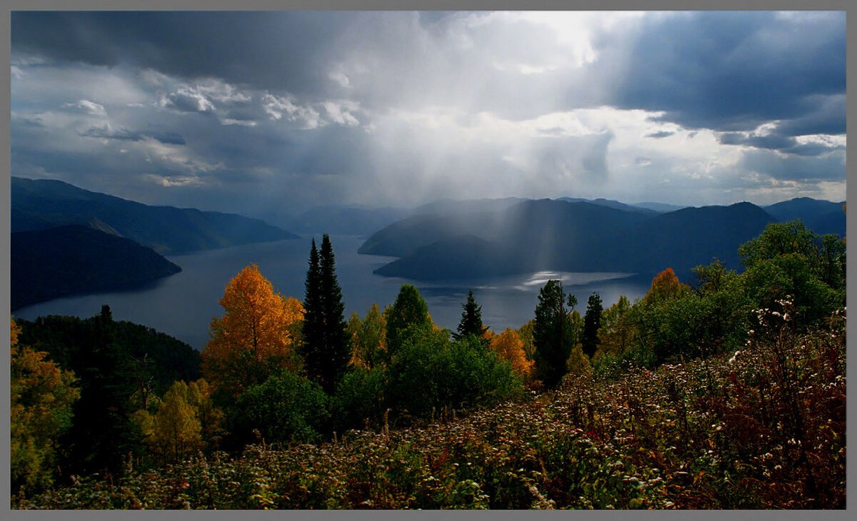 Алтайский заповедник Телецкое озеро осень