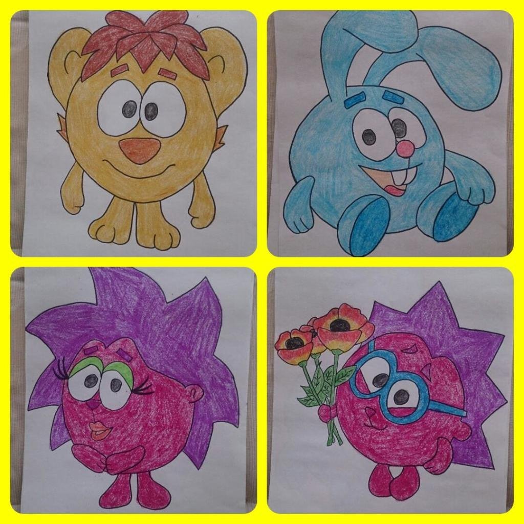 Ежик из мультика Смешарики раскраска