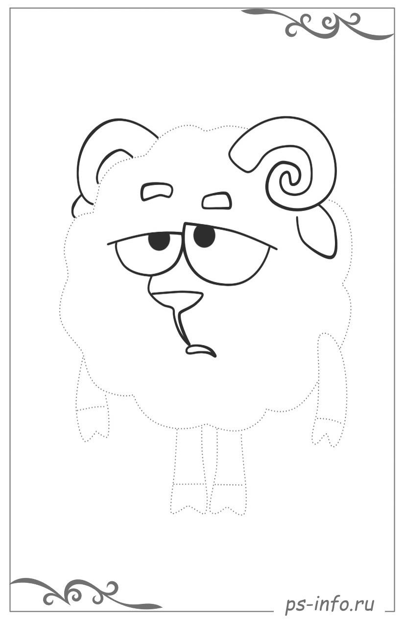 Смешарики рисунки карандашом